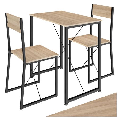 4061173206602 - tectake® Sitzgruppe 3-teilig Industrial Style mit höhenverstellbaren Kunststofffüßen