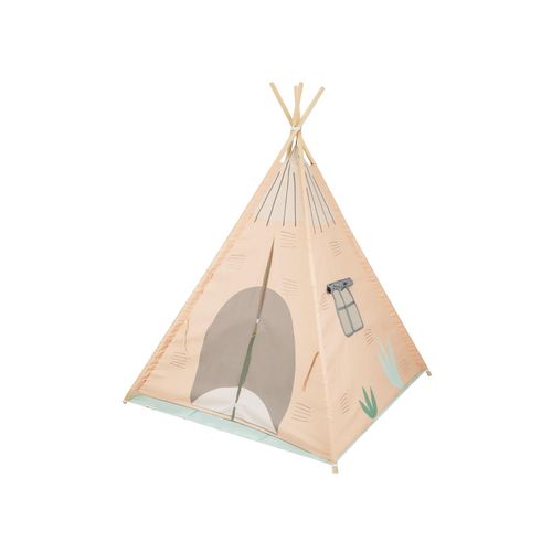 3800171217200 - Kikka boo Kinder-Spielzelt Tipi weiche Bodenmatte Türe zum Öffnen und Schließen orange