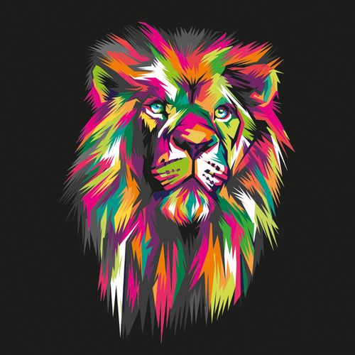 4019449500282 - PRO ART Aludibondbild LION HEAD II (BHT 98x98x110 cm) BHT 98x98x110 cm bunt Alubild Metallbild