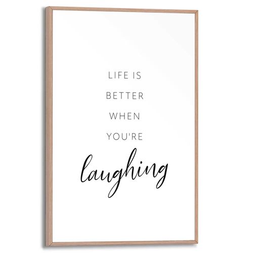 8714597636703 - Wandbild REINDERS Laughing Bilder Gr B H T 20 cm x 30 cm x 16 cm schwarz (schwarz weiß) Kunstdrucke 8714597636703 - Wandbild REINDERS Laughing Bilder Gr B H T 20 cm x 30 cm x 16 cm schwarz (schwarz weiß) Kunstdrucke