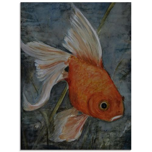 4058661057266 - Glasbild ARTLAND Feng Shui - Goldfisch Bilder Gr B H 45 cm x 60 cm Glasbild Wassertiere Hochformat 1 St orange Bild Glasbild Glasbilder Bilder in verschiedenen Größen