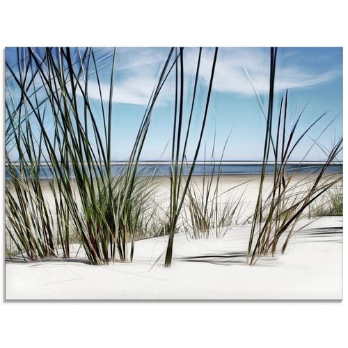 4058661682406 - Glasbild ARTLAND Düne Bilder Gr B H 60 cm x 45 cm Glasbild Strand Querformat 1 St blau Bild Glasbild Glasbilder Bilder in verschiedenen Größen