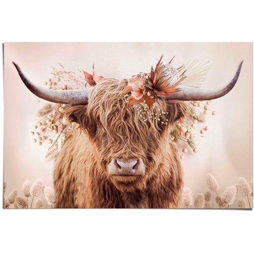 8714597632385 - Poster REINDERS Highlander in Blumen beige (farbe bild(er) beige) B915cm H61cm T01cm Papier Bilder