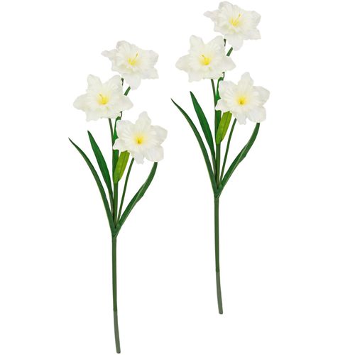 4019844807153 - Kunstblume IGEA Narzissen weiß B20cm H73cm L14cm Polyester Kunstpflanzen