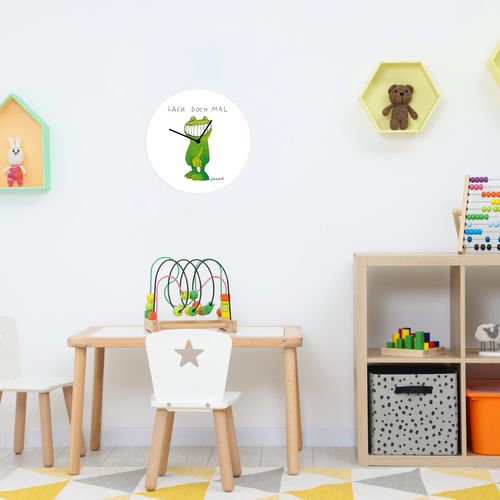 4262513380024 - Wanduhr LUCKYLINDE Frosch weiß B30cm H19cm T30cm Wanduhren Wanduhr Uhr geräuschlos JANOSCH Kindermotiv Panama 4262513380024 - Wanduhr LUCKYLINDE Frosch weiß B30cm H19cm T30cm Wanduhren Wanduhr Uhr geräuschlos JANOSCH Kindermotiv Panama
