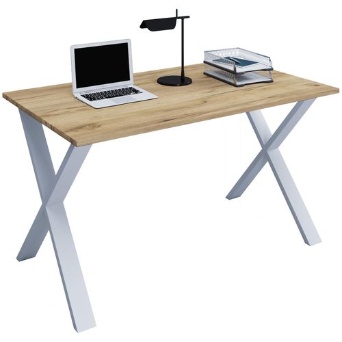 4051814433009 - Holz Schreibtisch H 76 x B 140 x T 80 cm Computertisch schlicht Füße aus hochwertigem Metall Arbeitstisch Büromöbel - Lona X 4051814433009 - Holz Schreibtisch H 76 x B 140 x T 80 cm Computertisch schlicht Füße aus hochwertigem Metall Arbeitstisch Büromöbel - Lona X