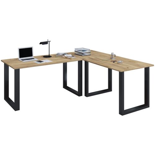4051814434020 - Holz Schreibtisch Eckschreibtisch schlicht 220x220 L Form links oder rechts Arbeitstisch Platte 80 cm tief Computertisch Büromöbel - Lona U 4051814434020 - Holz Schreibtisch Eckschreibtisch schlicht 220x220 L Form links oder rechts Arbeitstisch Platte 80 cm tief Computertisch Büromöbel - Lona U
