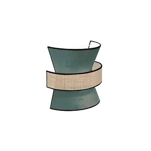 3361410162014 - Wandleuchte Gatsby Samt Rattan moosgrün B 300 x T 300 x H 150 mm 2 x E27 meet by paperflow 3361410162014 - Wandleuchte Gatsby Samt Rattan moosgrün B 300 x T 300 x H 150 mm 2 x E27 meet by paperflow