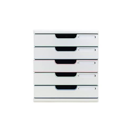 9002493301306 - Modulo Schubladenbox Autentik für A4 A4+ aus recyceltem Kunststoff geschlossene Schubladen stapelbar leiser Auszug 5 Schubladen weiß 9002493301306 - Modulo Schubladenbox Autentik für A4 A4+ aus recyceltem Kunststoff geschlossene Schubladen stapelbar leiser Auszug 5 Schubladen weiß
