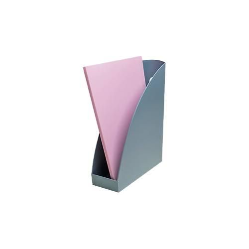 9002493182707 - Stehsammler Mag-Cube A4+ aus recyceltem Kunststoff skandinavisches Design stabiles Griffloch 6 Stück blaugrau