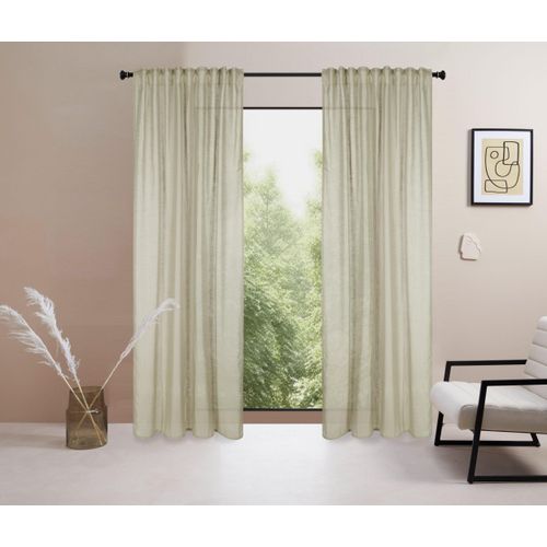 6941446633879 - Gardine Marusha Gr 2 grün B140cm H175cm Polyester LEGER HOME BY LENA GERCKE Gardinen 1 Schal Leinenoptik gewebt verschiedene Größen