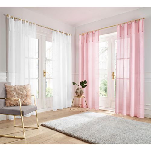 6930325421065 - Gardine GUIDO MARIA KRETSCHMER HOME&LIVING TENDER Gardinen Gr 265 cm Bindebänder 135 cm weiß Bindeband transparent Leinen Optik mit Struktur monochrom