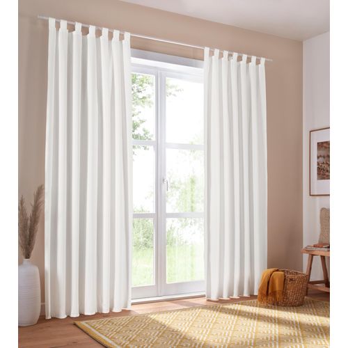 6941446628547 - Vorhang HOME AFFAIRE Parry Gr 6 beige (natur) B140cm H295cm Polyester Recyceltes Material Gardinen 2-er Set blickdicht monochrom basic