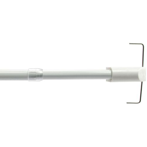 4016318249709 - Scheibenstange Gardinenstangen Gr L 85 cm - 135 cm Ø 12 mm 1 läufig weiß Gardinenstangen ohne Bohren