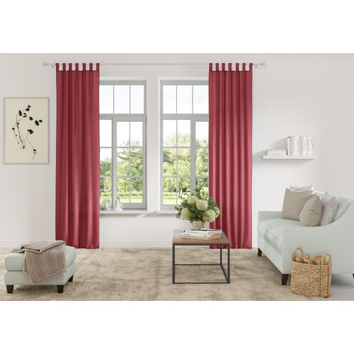 6941446628813 - Vorhang HOME AFFAIRE Parry Gr 3 rot (bordeaux) B140cm H225cm Polyester Recyceltes Material Gardinen 2-er Set blickdicht monochrom basic