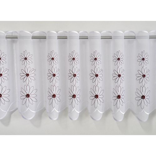 4028298287169 - Scheibengardine STICKEREIEN PLAUEN Blüten Gardinen Gr 40 cm Durchzuglöcher 95 cm weiß Scheibengardinen transparent Gardine veredelt mit echter Plauener Spitze Stickerei 4028298287169 - Scheibengardine STICKEREIEN PLAUEN Blüten Gardinen Gr 40 cm Durchzuglöcher 95 cm weiß Scheibengardinen transparent Gardine veredelt mit echter Plauener Spitze Stickerei