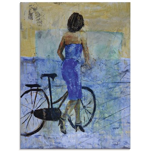4058661294067 - Glasbild ARTLAND Ein Mädchen mit einem Fahrrad Bilder Gr B H 45 cm x 60 cm Glasbild Frau Hochformat 1 St blau Bild Glasbild Glasbilder Bilder in verschiedenen Größen 4058661294067 - Glasbild ARTLAND Ein Mädchen mit einem Fahrrad Bilder Gr B H 45 cm x 60 cm Glasbild Frau Hochformat 1 St blau Bild Glasbild Glasbilder Bilder in verschiedenen Größen