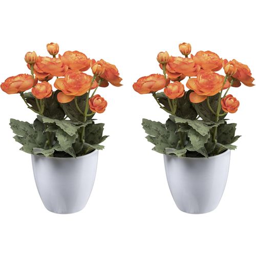 4064118118763 - Kunstblume CREATIV GREEN Mohn Kunstpflanzen Gr Ø H 15 cm x 20 cm 2 St orange Kunst-Blumen mit dekorativer Blüte