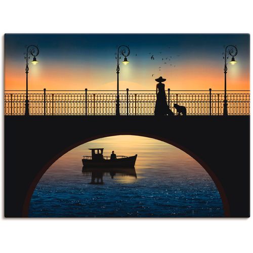 4062144154489 - Wandbild ARTLAND Begegnung an der Brücke Bilder Gr B H 80 cm x 60 cm Leinwandbild Brücken 1 St schwarz Bild Kunstdruck Kunstdrucke Bilder als Alubild Leinwandbild Wandaufkleber oder Poster in versch Größen 4062144154489 - Wandbild ARTLAND Begegnung an der Brücke Bilder Gr B H 80 cm x 60 cm Leinwandbild Brücken 1 St schwarz Bild Kunstdruck Kunstdrucke Bilder als Alubild Leinwandbild Wandaufkleber oder Poster in versch Größen