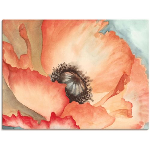 4058661388186 - Wandbild ARTLAND Wasserfarben Mohn II Bilder Gr B H 120 cm x 90 cm Leinwandbild Blumen Querformat 1 St rot Bild Poster Bilder als Alubild Leinwandbild Wandaufkleber oder in versch Größen