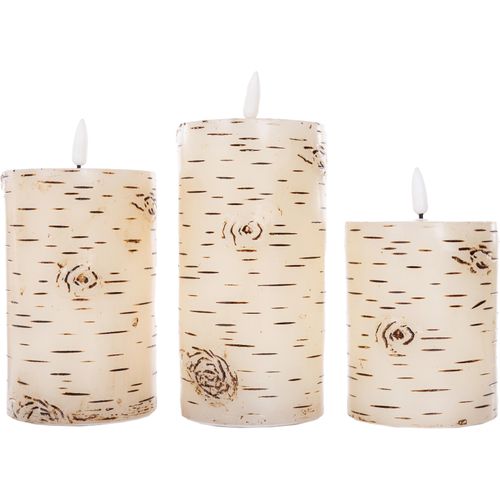 4251792158288 - LED-Kerze Weihnachtsdeko weiß B75cm H10cm T75cm Wachs MYFLAIR MÖBEL & ACCESSOIRES Kerzen in Birken Optik Höhe ca 10 cm 4251792158288 - LED-Kerze Weihnachtsdeko weiß B75cm H10cm T75cm Wachs MYFLAIR MÖBEL & ACCESSOIRES Kerzen in Birken Optik Höhe ca 10 cm