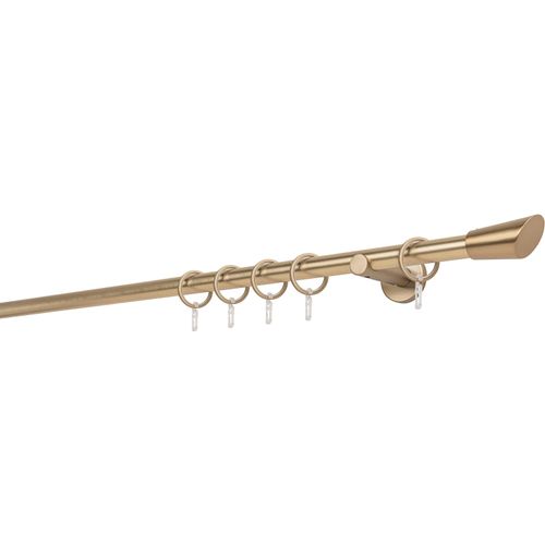 4066866106689 - Gardinenstange MYDECO 20mm Rag Wandträger 65 cm Gardinenstangen Gr L 270 cm 1 läufig grau (messingfarben) Gardinenstangen Wandmontage 4066866106689 - Gardinenstange MYDECO 20mm Rag Wandträger 65 cm Gardinenstangen Gr L 270 cm 1 läufig grau (messingfarben) Gardinenstangen Wandmontage