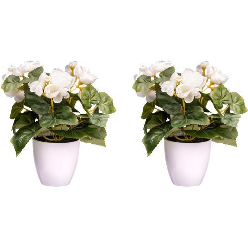4064118117667 - Kunstblume CREATIV GREEN Begonienbusch beige (creme) H24cm Obermaterial 85% Polyester 15% Polyethylen Kunstpflanzen