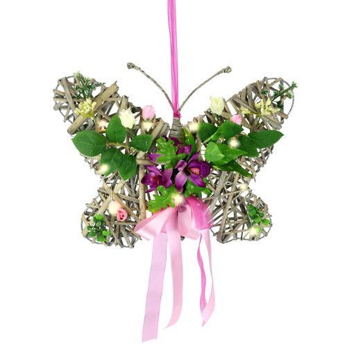 4019844796273 - Kunstkranz IGEA Deko-Objekt Schmetterling rosa B40cm H40cm L6cm Polyester Kunstpflanzen Mit LED-Beleuchtung Hängende Kranz Kränze Türkranz Wandkranz Deko 4019844796273 - Kunstkranz IGEA Deko-Objekt Schmetterling rosa B40cm H40cm L6cm Polyester Kunstpflanzen Mit LED-Beleuchtung Hängende Kranz Kränze Türkranz Wandkranz Deko