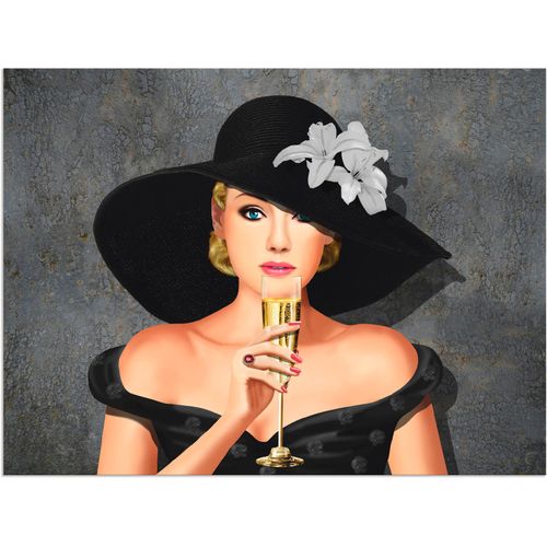 4059745840095 - Wandbild ARTLAND Prosit Bilder Gr B H 80 cm x 60 cm Alu-Dibond-Druck Silvester & Neujahr 1 St grau Bild Kunstdruck Poster Bilder als Alubild Leinwandbild Wandaufkleber oder in versch Größen