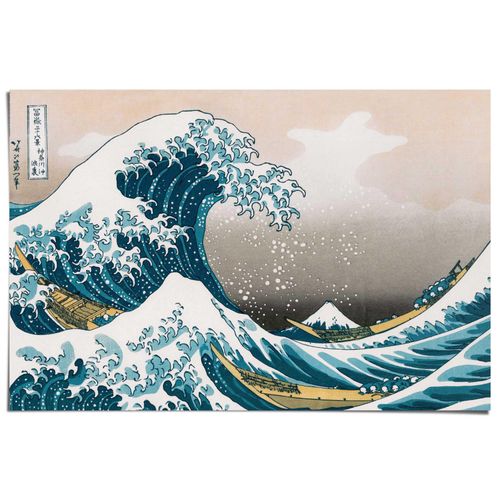 8714597598483 - Poster REINDERS Große Welle - Hokusai blau (farbe bild(er) blau) B915cm H61cm T01cm Papier Bilder