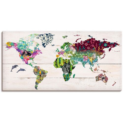 4055327444187 - Wandbild ARTLAND Bunte Welt auf hölzernem Untergrund Bilder Gr B H 150 cm x 75 cm Leinwandbild Landkarten 1 St bunt Bild Poster Bilder als Leinwandbild Wandaufkleber oder in versch Größen 4055327444187 - Wandbild ARTLAND Bunte Welt auf hölzernem Untergrund Bilder Gr B H 150 cm x 75 cm Leinwandbild Landkarten 1 St bunt Bild Poster Bilder als Leinwandbild Wandaufkleber oder in versch Größen