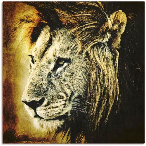 4055327302784 - Wandbild ARTLAND Löwe Bilder Gr B H 70 cm x 70 cm Leinwandbild Wildtiere 1 St braun Kunstdrucke Bilder als Leinwandbild Wandaufkleber oder Poster in versch Größen 4055327302784 - Wandbild ARTLAND Löwe Bilder Gr B H 70 cm x 70 cm Leinwandbild Wildtiere 1 St braun Kunstdrucke Bilder als Leinwandbild Wandaufkleber oder Poster in versch Größen