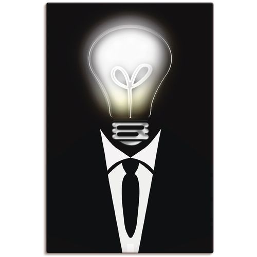 4057738690931 - Wandbild ARTLAND Blitzgedanke Bilder Gr B H 60 cm x 90 cm Leinwandbild Geräte & Werkzeuge Hochformat 1 St schwarz Bild Leinwandbild Kunstdrucke Bilder als Alubild Leinwandbild Wandaufkleber oder Poster in versch Größen