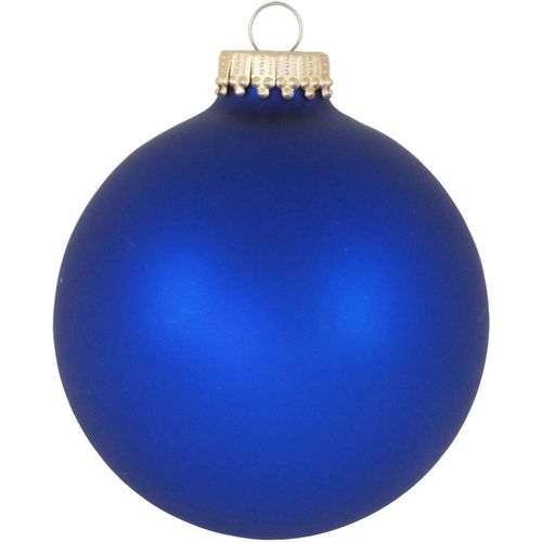 0024762782615 - Weihnachtsbaumkugel KREBS GLAS LAUSCHA CBK78261 Weihnachtsdeko Christbaumschmuck Christbaumkugeln Glas blau Ø8cm Glas Weihnachtsbaumkugeln