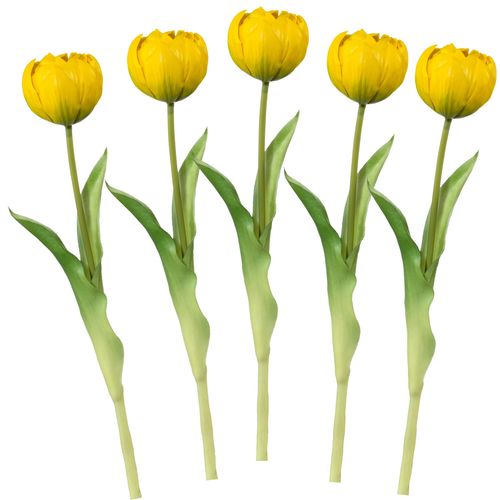 4064118318415 - Kunstblume CREATIV GREEN Tulpe gelb H37cm Kunststoff Kunstpflanzen mit real-touch-Blüten