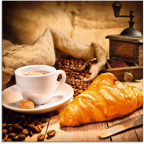 4062144102190 - Glasbild ARTLAND Kaffeetasse mit Croissant Bilder Gr B H 20 cm x 20 cm Getränke 1 St braun Glasbilder Bilder in verschiedenen Größen 4062144102190 - Glasbild ARTLAND Kaffeetasse mit Croissant Bilder Gr B H 20 cm x 20 cm Getränke 1 St braun Glasbilder Bilder in verschiedenen Größen