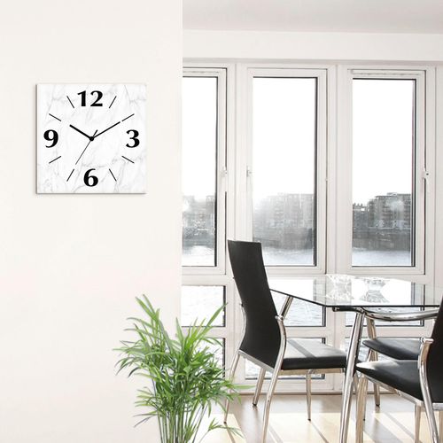 4062144832295 - Wanduhr ARTLAND Weiße Marmor Textur Wanduhren Gr B H T 30 cm x 30 cm x 03 cm Quarzuhr weiß Wanduhren wahlweise mit Quarz- oder Funhuhrwerk lautlos ohne Tickgeräusche 4062144832295 - Wanduhr ARTLAND Weiße Marmor Textur Wanduhren Gr B H T 30 cm x 30 cm x 03 cm Quarzuhr weiß Wanduhren wahlweise mit Quarz- oder Funhuhrwerk lautlos ohne Tickgeräusche