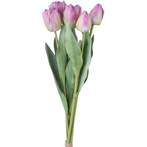 4064118319559 - Kunsttulpe CREATIV GREEN Bund aus Tulpen rosa H49cm Kunststoff Kunstpflanzen mit 5 Stielen