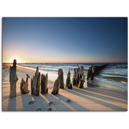 4062144602584 - Wandbild ARTLAND Sonnenuntergang Strand Wellenbrecher Bilder Gr B H 80 cm x 60 cm Leinwandbild Meer Bilder Querformat 1 St braun Kunstdrucke als Alubild Leinwandbild Wandaufkleber oder Poster in versch Größen 4062144602584 - Wandbild ARTLAND Sonnenuntergang Strand Wellenbrecher Bilder Gr B H 80 cm x 60 cm Leinwandbild Meer Bilder Querformat 1 St braun Kunstdrucke als Alubild Leinwandbild Wandaufkleber oder Poster in versch Größen