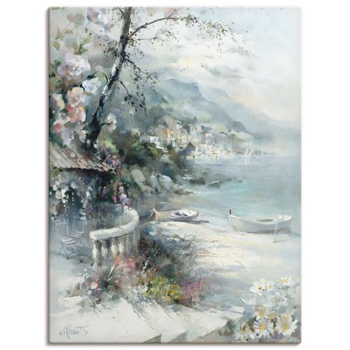 4057738452843 - Wandbild ARTLAND Buchtseite I Bilder Gr B H 30 cm x 40 cm Leinwandbild Küste Hochformat 1 St beige (naturfarben) Bild Poster Bilder als Leinwandbild Wandaufkleber oder in versch Größen
