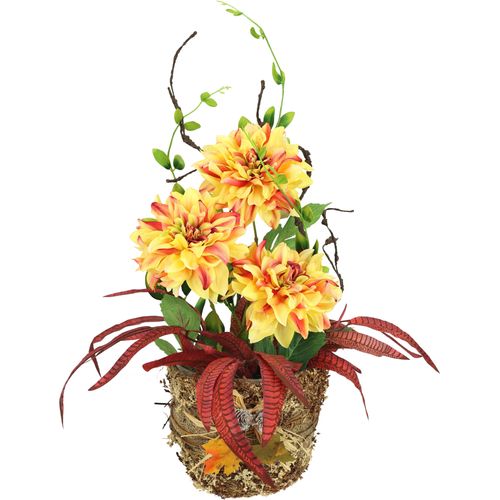 4019844801991 - Kunstblume IGEA Dahlien-Arrangement in Pflanzschale Gesteck aus künstlichen Blumen gelb B30cm H56cm L22cm Polyester Kunstpflanzen Herbstgesteck Künstliche Dekorationen Herbst Blumendekoration 4019844801991 - Kunstblume IGEA Dahlien-Arrangement in Pflanzschale Gesteck aus künstlichen Blumen gelb B30cm H56cm L22cm Polyester Kunstpflanzen Herbstgesteck Künstliche Dekorationen Herbst Blumendekoration