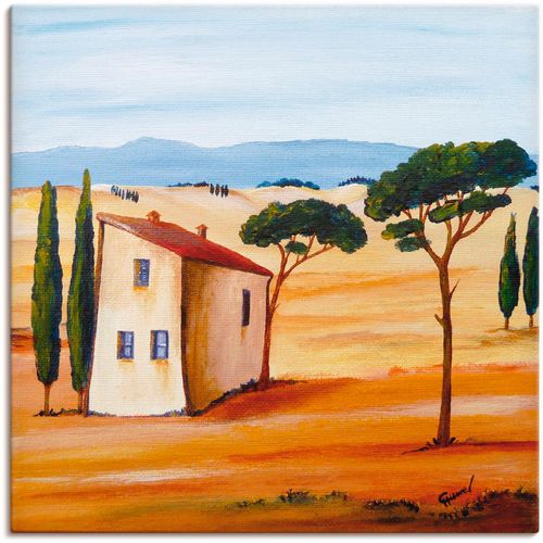 4057738057345 - Wandbild ARTLAND Toskana modern 2 Bilder Gr B H 30 cm x 30 cm Leinwandbild Europa quadratisch 1 St braun Bild Poster Bilder als Leinwandbild Wandaufkleber oder in versch Größen