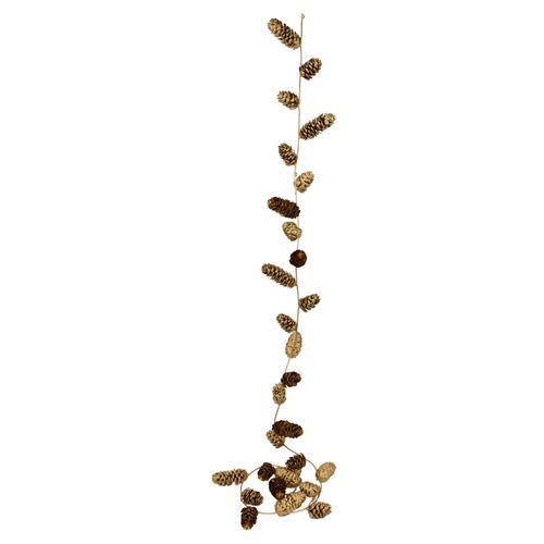 4019844808150 - Kunstgirlande IGEA Künstliche Weihnachtsgirlande mit Zapfen gold B12cm H180cm L4cm Kunststoff Kunstpflanzen Weihnachtsdeko Girlande Ranke Kette Weihnachtsdekoration 4019844808150 - Kunstgirlande IGEA Künstliche Weihnachtsgirlande mit Zapfen gold B12cm H180cm L4cm Kunststoff Kunstpflanzen Weihnachtsdeko Girlande Ranke Kette Weihnachtsdekoration