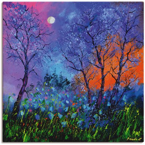 4059745896702 - Wandbild ARTLAND Mohnblumen im Blau Bilder Gr B H 70 cm x 70 cm Leinwandbild Blumen quadratisch 1 St blau Bild Metallbild Metallbilder Bilder als Alubild Leinwandbild Wandaufkleber oder Poster in versch Größen