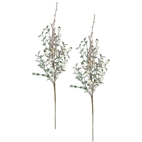 4019844814854 - Kunstzweig IGEA Künstlicher Ilexzweig mit Beeren weiß B15cm H67cm L8cm Polyester Kunstpflanzen 2er Set Dekozweig Zweig Deko für Girlande Kranz Weihnachtsdeko 4019844814854 - Kunstzweig IGEA Künstlicher Ilexzweig mit Beeren weiß B15cm H67cm L8cm Polyester Kunstpflanzen 2er Set Dekozweig Zweig Deko für Girlande Kranz Weihnachtsdeko