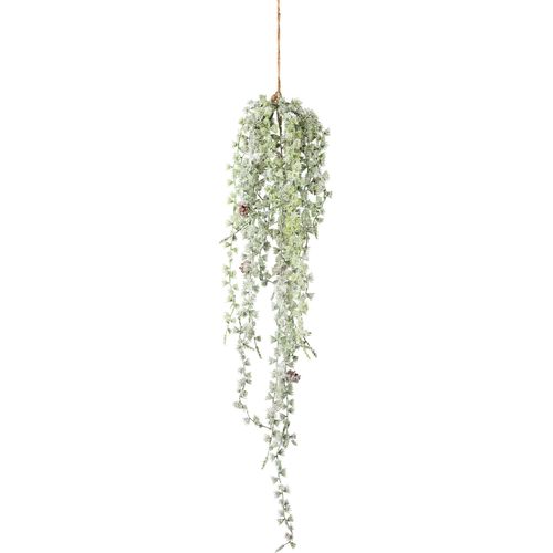 4064118113706 - Winterliche Kunstpflanze CREATIV GREEN Weihnachtsdeko grün H83cm Kunststoff Kunstpflanzen Weihnachtsgirlande Hängezweige mit Zapfen beschneit