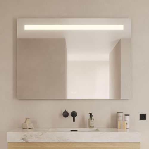 5705387004966 - Badspiegel LOEVSCHALL Lökken Quadratisch Badzimmerspiegel mit LED Beleuchtung Lichtspiegel silber (silberfarben) Spiegel B H T 120cm x 85cm x 35cm Spiegelglas Touchpanel für Lichtsteuerung Verstellbarer Spiegel Dänisches Design B120cm H85cm T35cm 5705387004966 - Badspiegel LOEVSCHALL Lökken Quadratisch Badzimmerspiegel mit LED Beleuchtung Lichtspiegel silber (silberfarben) Spiegel B H T 120cm x 85cm x 35cm Spiegelglas Touchpanel für Lichtsteuerung Verstellbarer Spiegel Dänisches Design B120cm H85cm T35cm