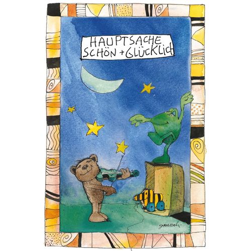 4262513381175 - Wanddekoobjekt LUCKYLINDE Der kleine Bär - Hauptsache schön glücklich bunt B20cm H30cm T03cm Blech Wanddekoobjekte Exklusive JANOSCH Kindermotive Stahlschild 4262513381175 - Wanddekoobjekt LUCKYLINDE Der kleine Bär - Hauptsache schön glücklich bunt B20cm H30cm T03cm Blech Wanddekoobjekte Exklusive JANOSCH Kindermotive Stahlschild