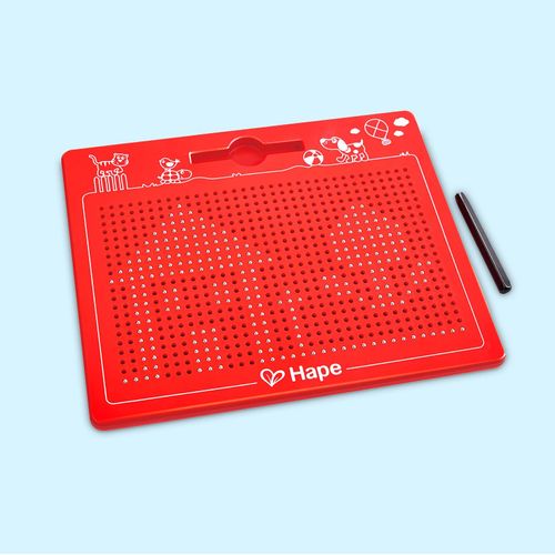 6943478050068 - Magnettafel HAPE Magnetische Zeichentafel rot Tafeln Kinder B H L 30cm x 2cm Kunststoff Metall B30cm H2cm T32cm