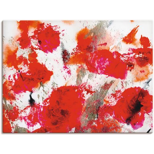 4055327789202 - Wandbild ARTLAND Rosengarten abstrakt Bilder Gr B H 80 cm x 60 cm Leinwandbild Gegenstandslos 1 St rot Bild Kunstdruck Poster Bilder als Leinwandbild Wandaufkleber oder in versch Größen